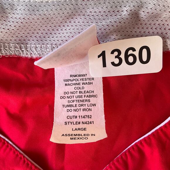 A4 Men’s Short Sleeve Half Zipper Shirt size L, Red - Picture 5 of 6